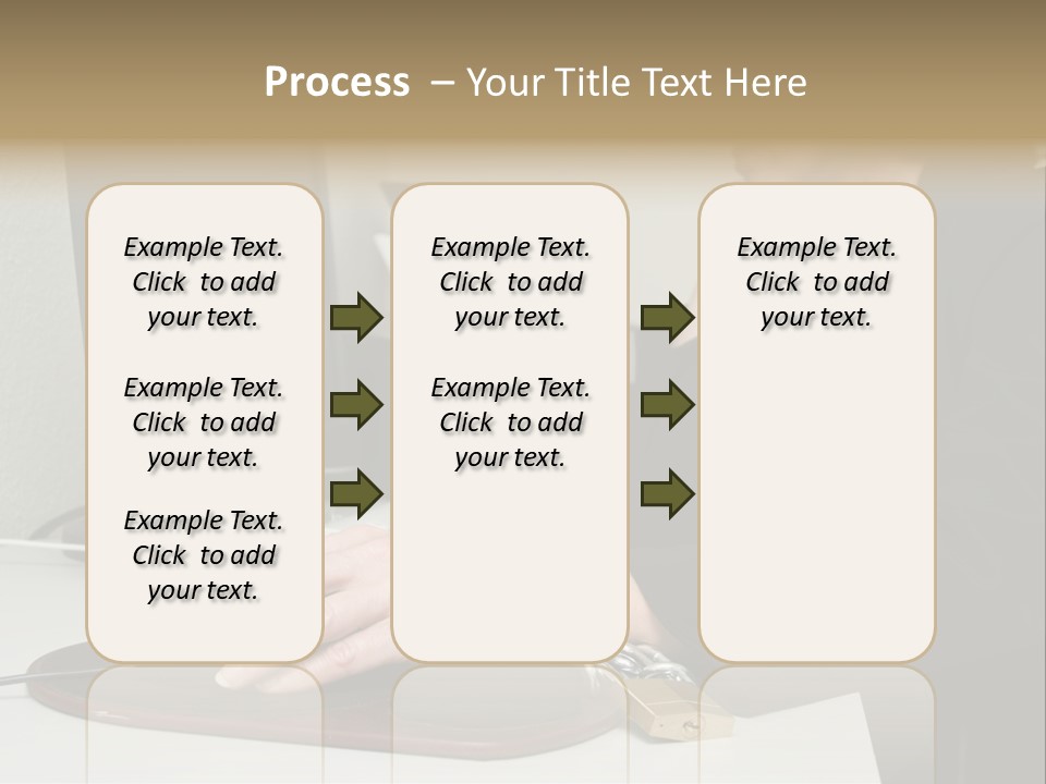 Woman Chained To Her Desk PowerPoint Template