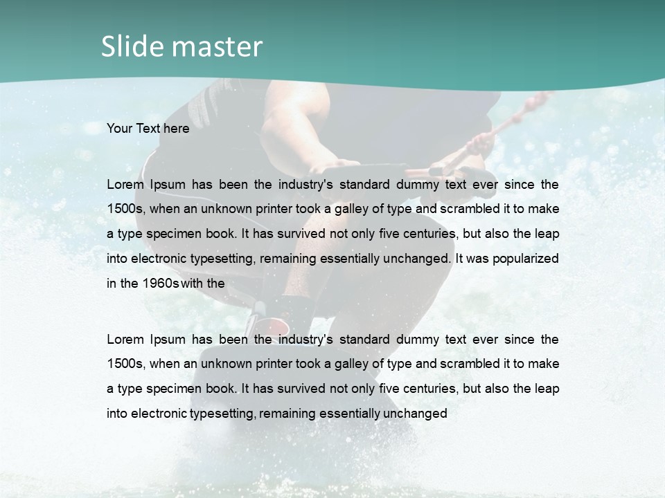 Boy Wakeboarding PowerPoint Template