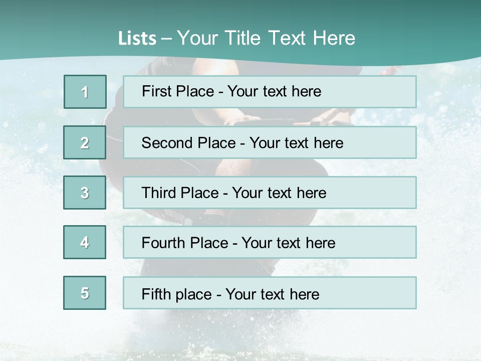 Boy Wakeboarding PowerPoint Template