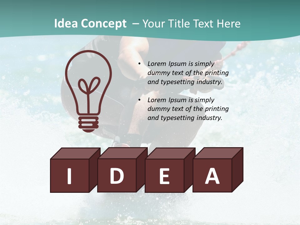 Boy Wakeboarding PowerPoint Template