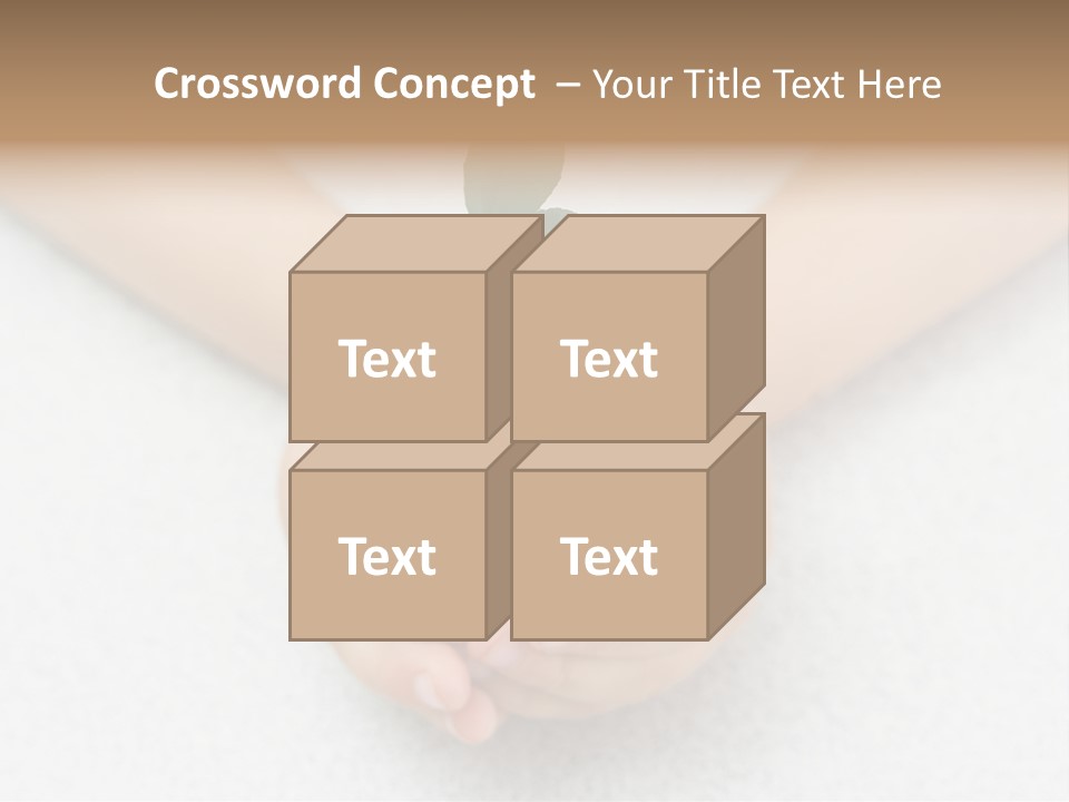 Small Green Plant In Children's Palms PowerPoint Template