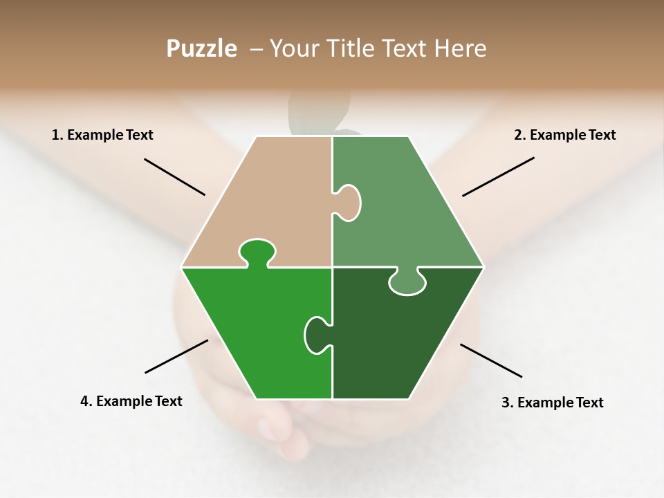 Small Green Plant In Children's Palms PowerPoint Template