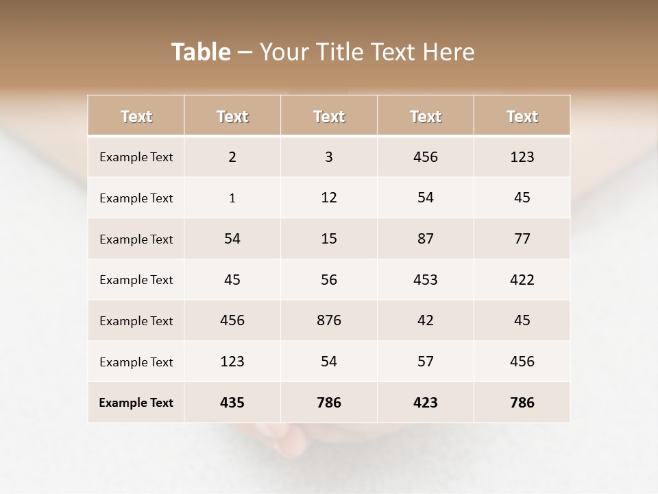 Small Green Plant In Children's Palms PowerPoint Template