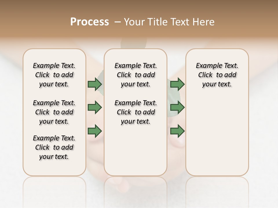 Small Green Plant In Children's Palms PowerPoint Template