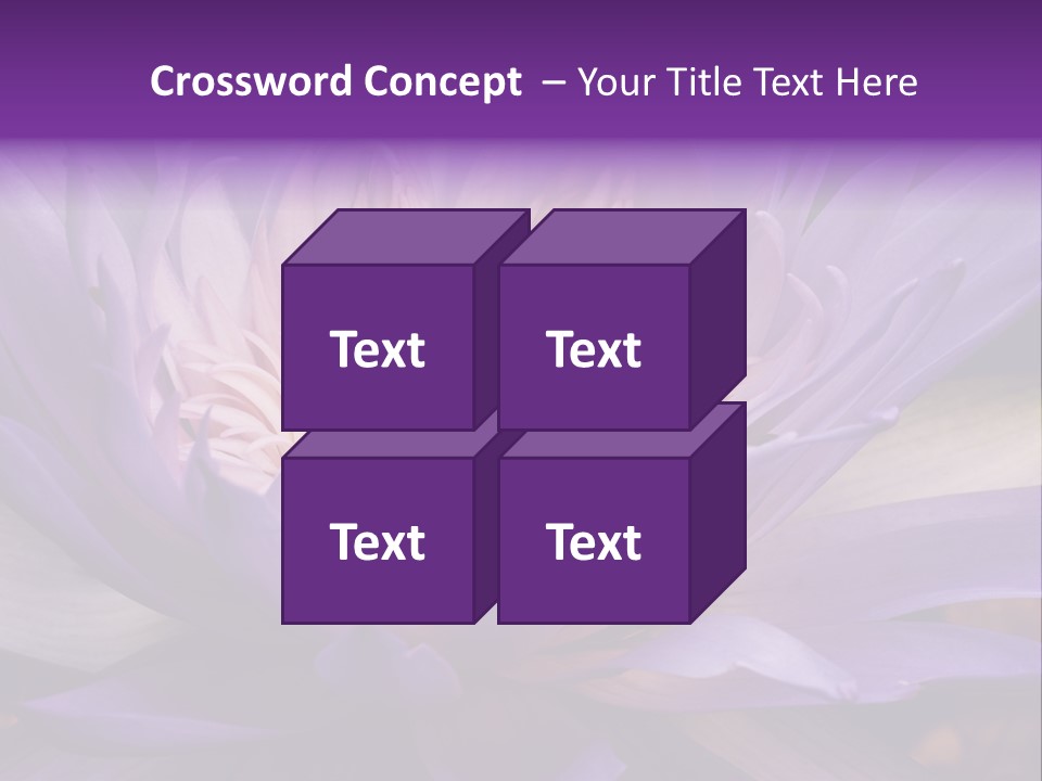 A Large Purple Flower With A Yellow Center PowerPoint Template