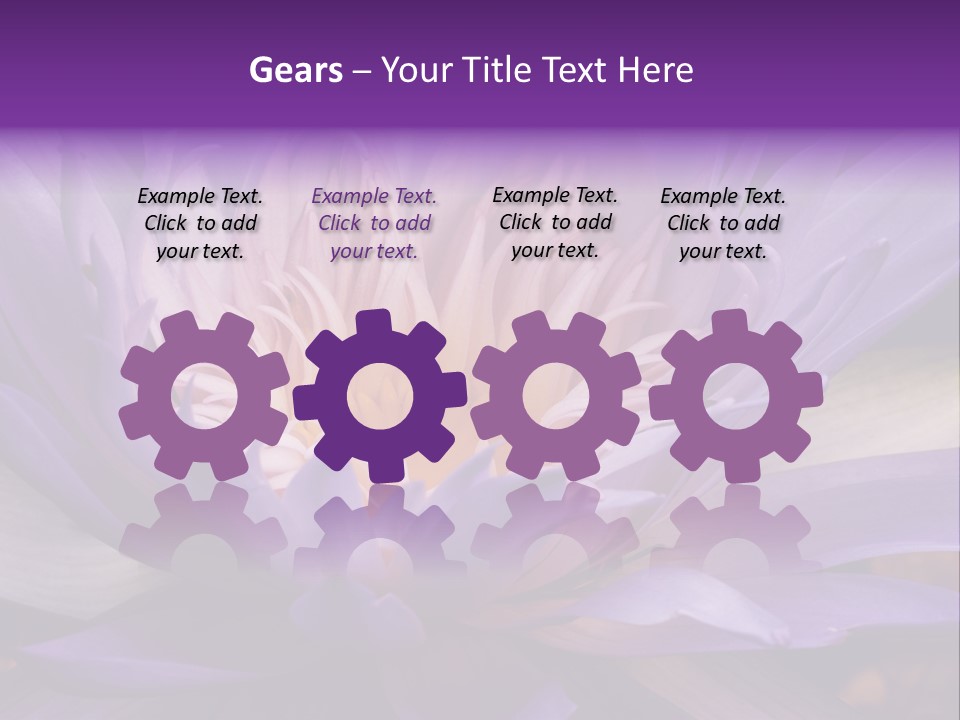 A Large Purple Flower With A Yellow Center PowerPoint Template
