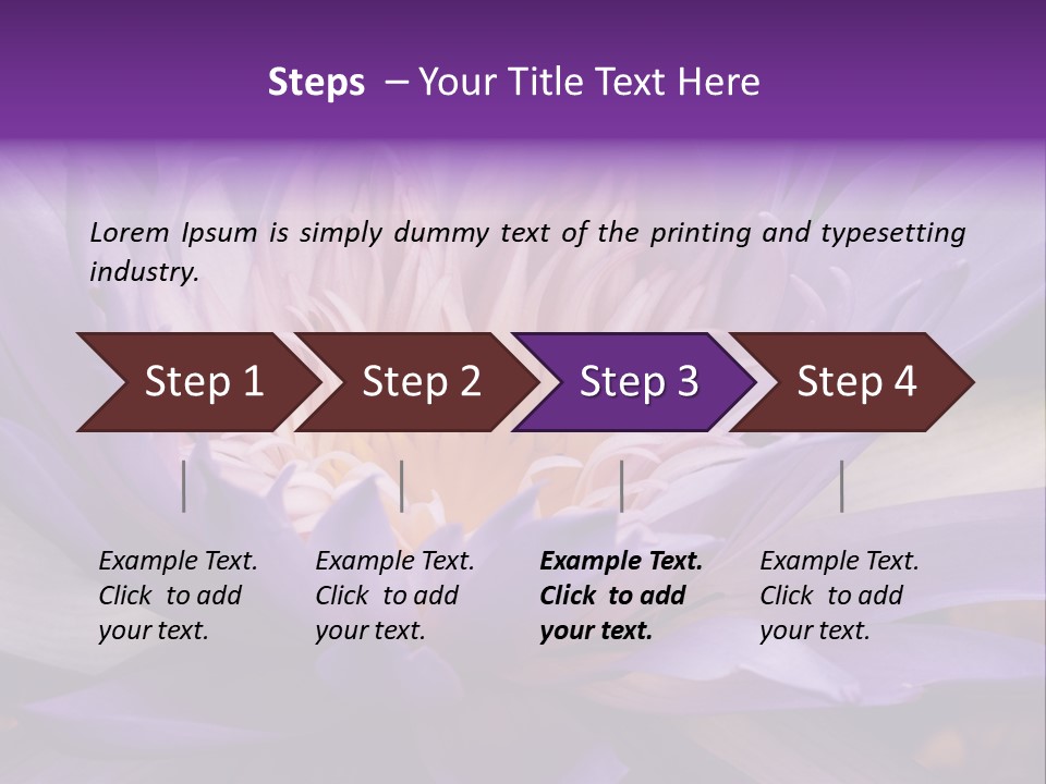 A Large Purple Flower With A Yellow Center PowerPoint Template