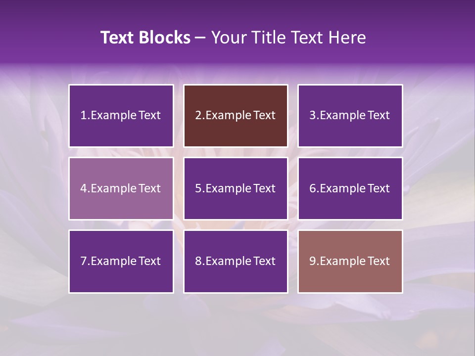 A Large Purple Flower With A Yellow Center PowerPoint Template