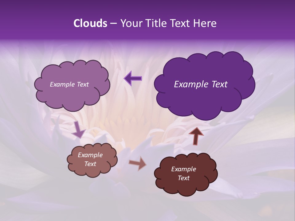 A Large Purple Flower With A Yellow Center PowerPoint Template