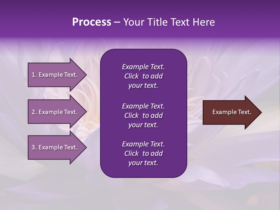 A Large Purple Flower With A Yellow Center PowerPoint Template