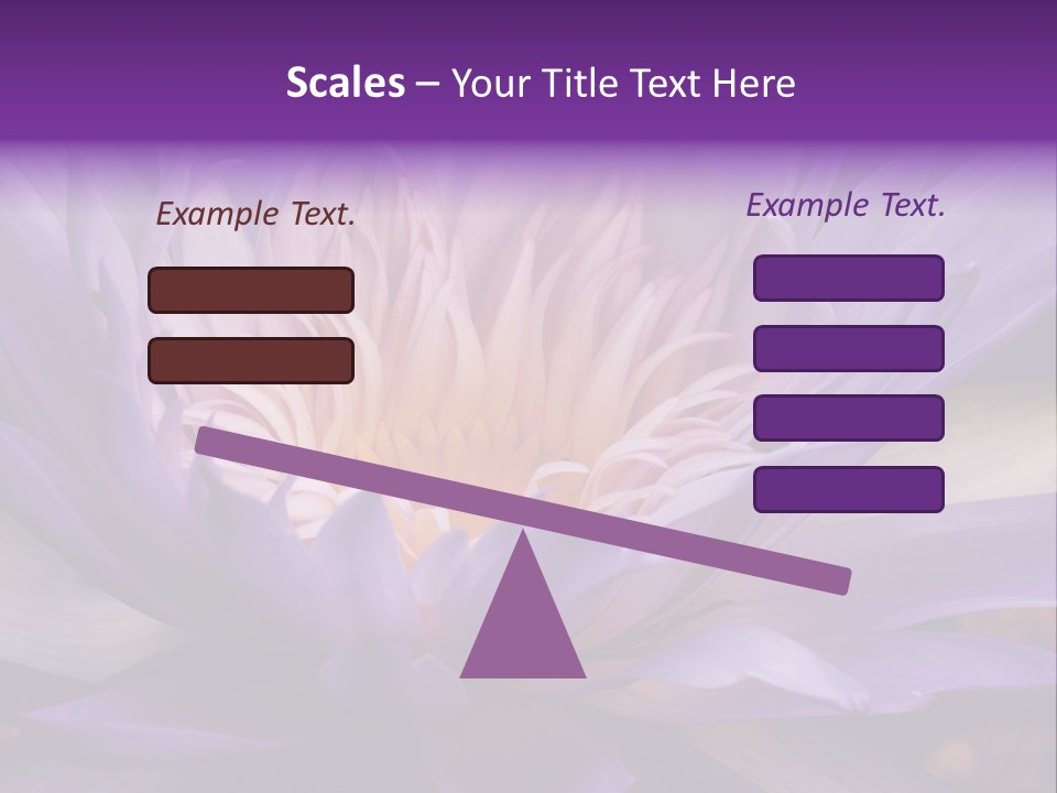 A Large Purple Flower With A Yellow Center PowerPoint Template