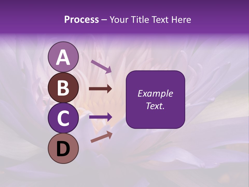 A Large Purple Flower With A Yellow Center PowerPoint Template
