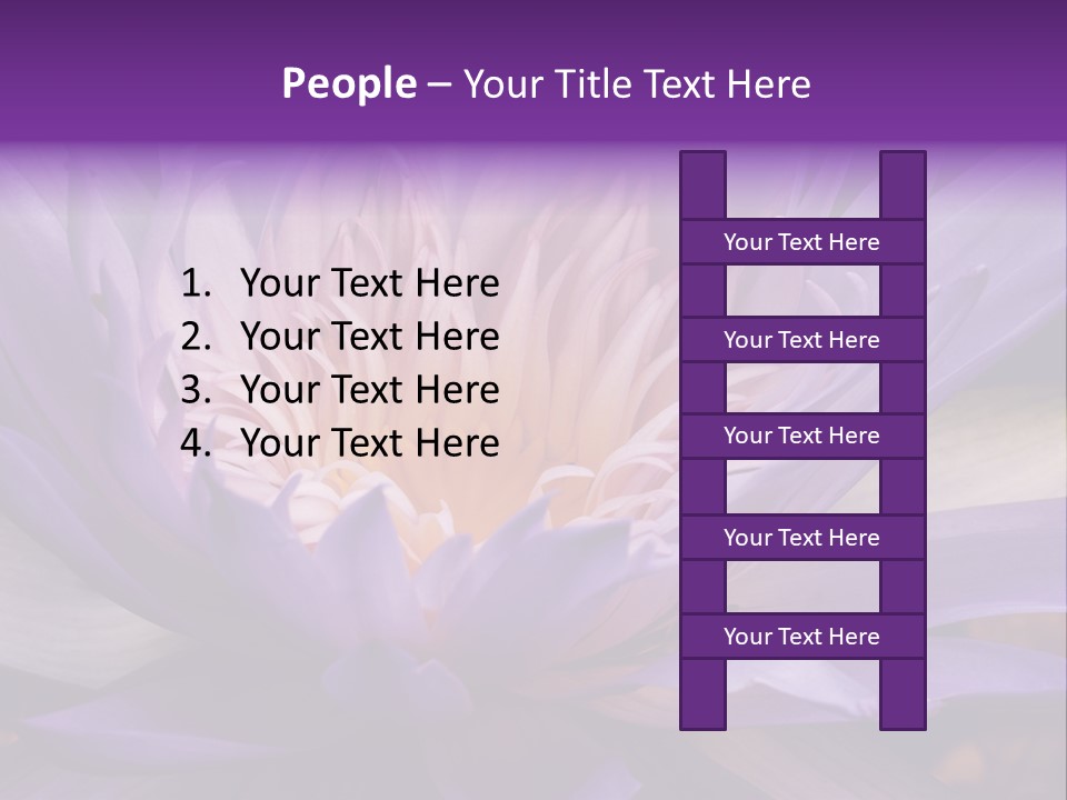 A Large Purple Flower With A Yellow Center PowerPoint Template