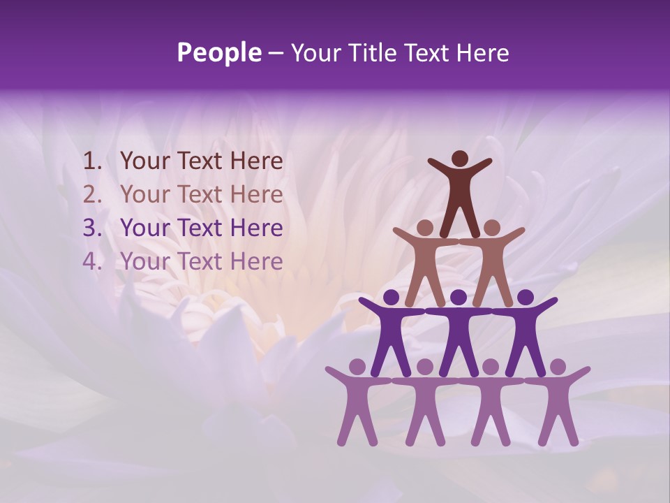 A Large Purple Flower With A Yellow Center PowerPoint Template