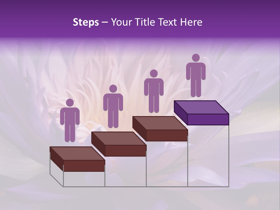 A Large Purple Flower With A Yellow Center PowerPoint Template