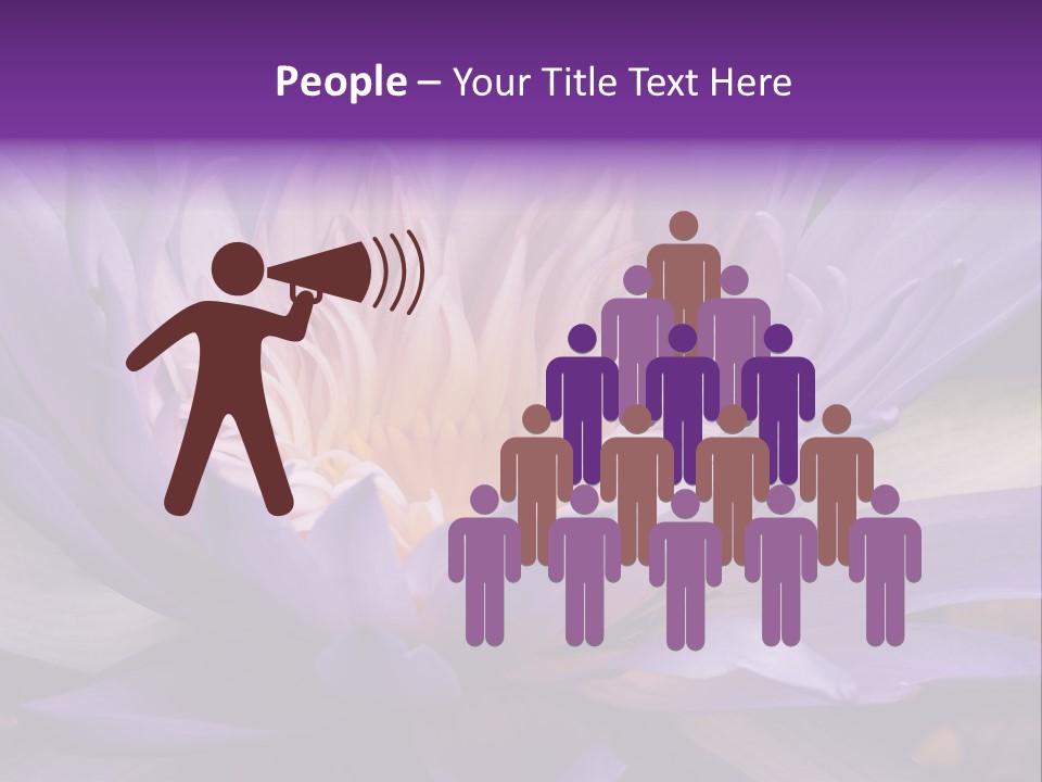 A Large Purple Flower With A Yellow Center PowerPoint Template