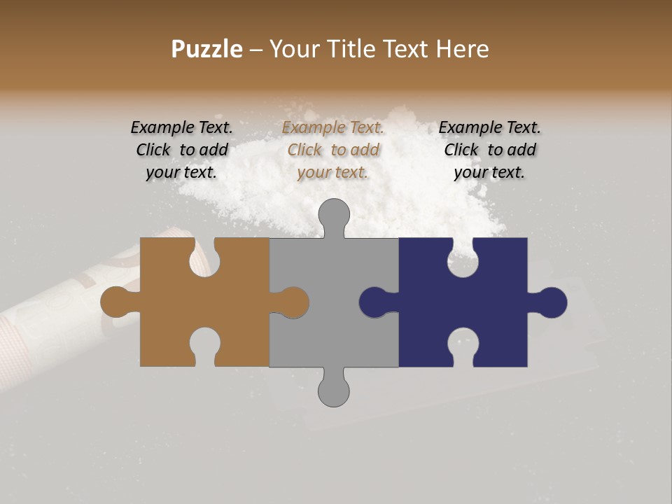 A Knife And Some White Powder On A Table PowerPoint Template