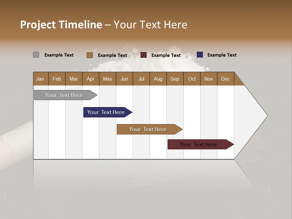 A Knife And Some White Powder On A Table PowerPoint Template