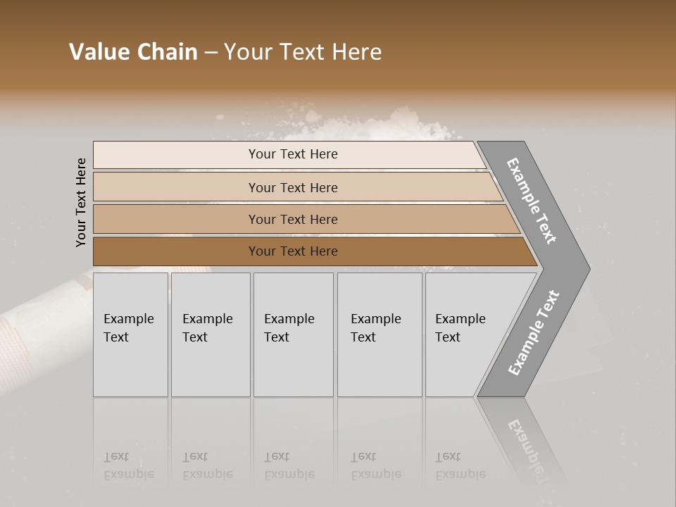 A Knife And Some White Powder On A Table PowerPoint Template