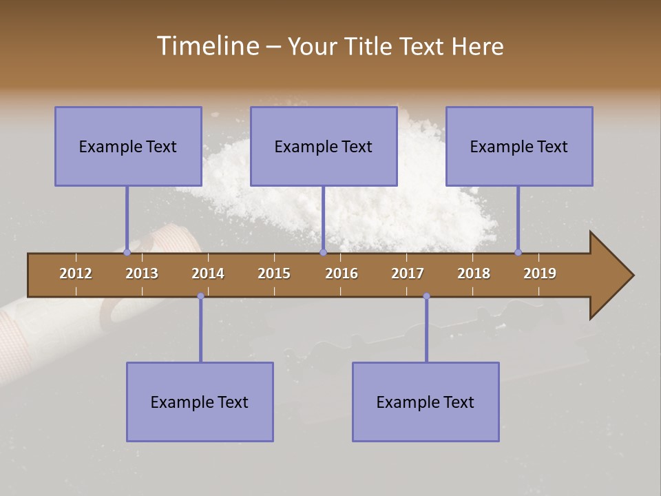 A Knife And Some White Powder On A Table PowerPoint Template