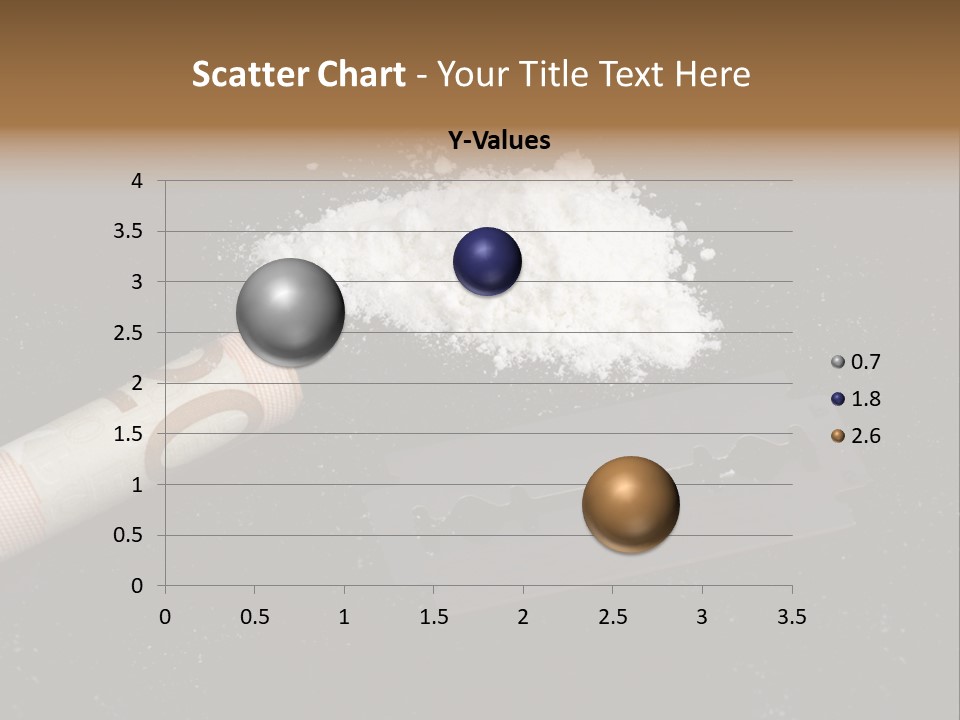A Knife And Some White Powder On A Table PowerPoint Template