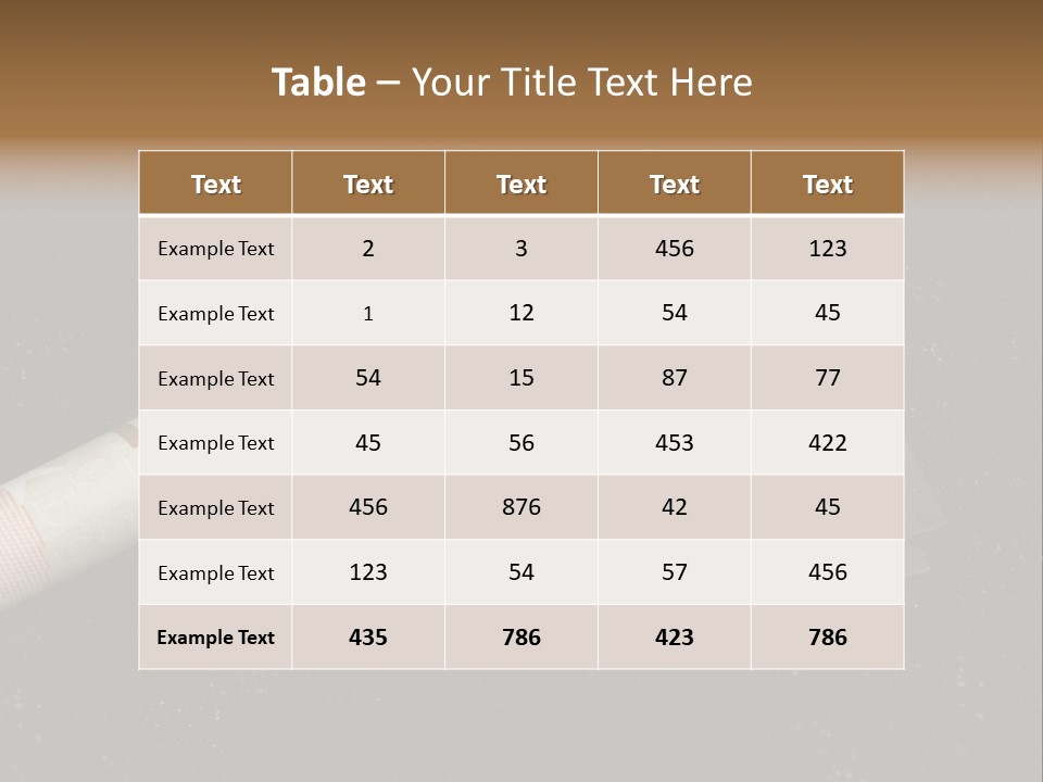 A Knife And Some White Powder On A Table PowerPoint Template
