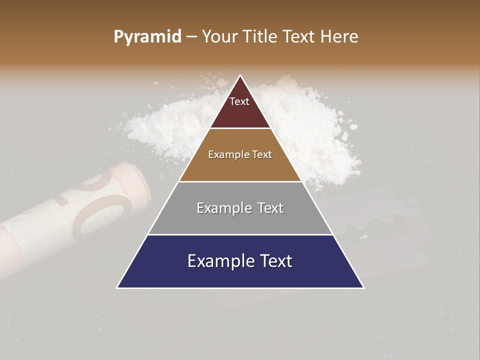 A Knife And Some White Powder On A Table PowerPoint Template