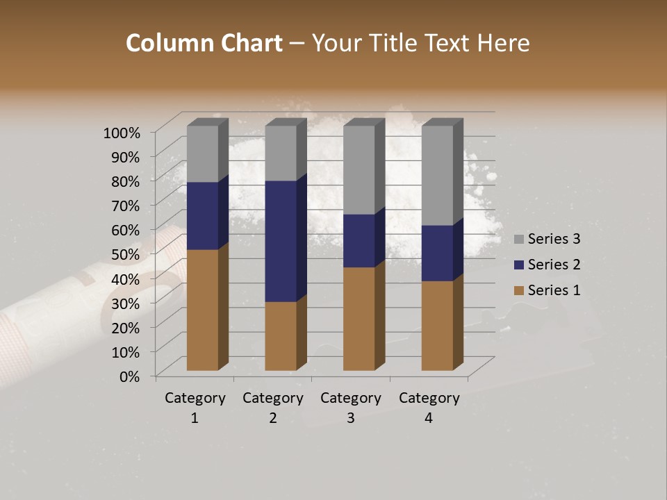 A Knife And Some White Powder On A Table PowerPoint Template