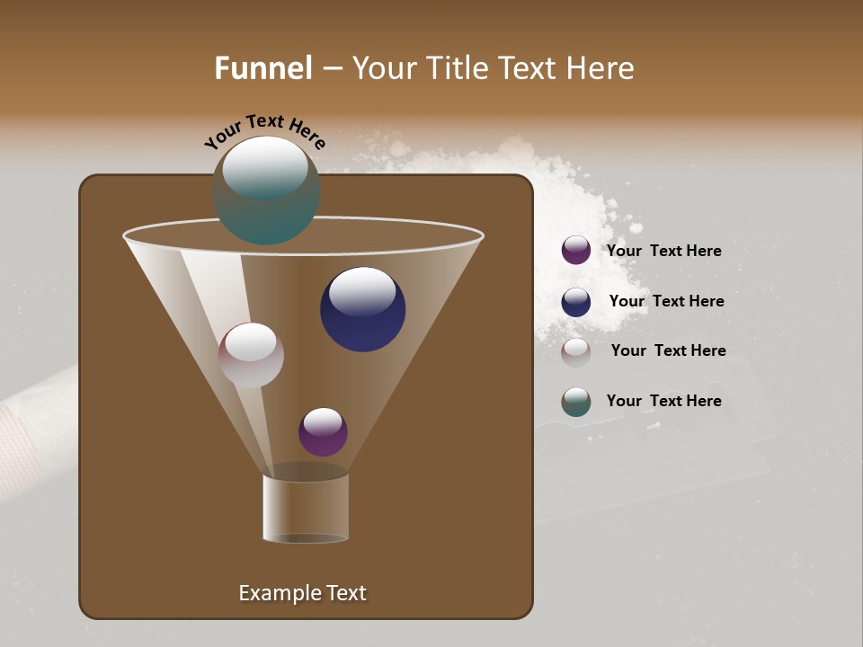 A Knife And Some White Powder On A Table PowerPoint Template