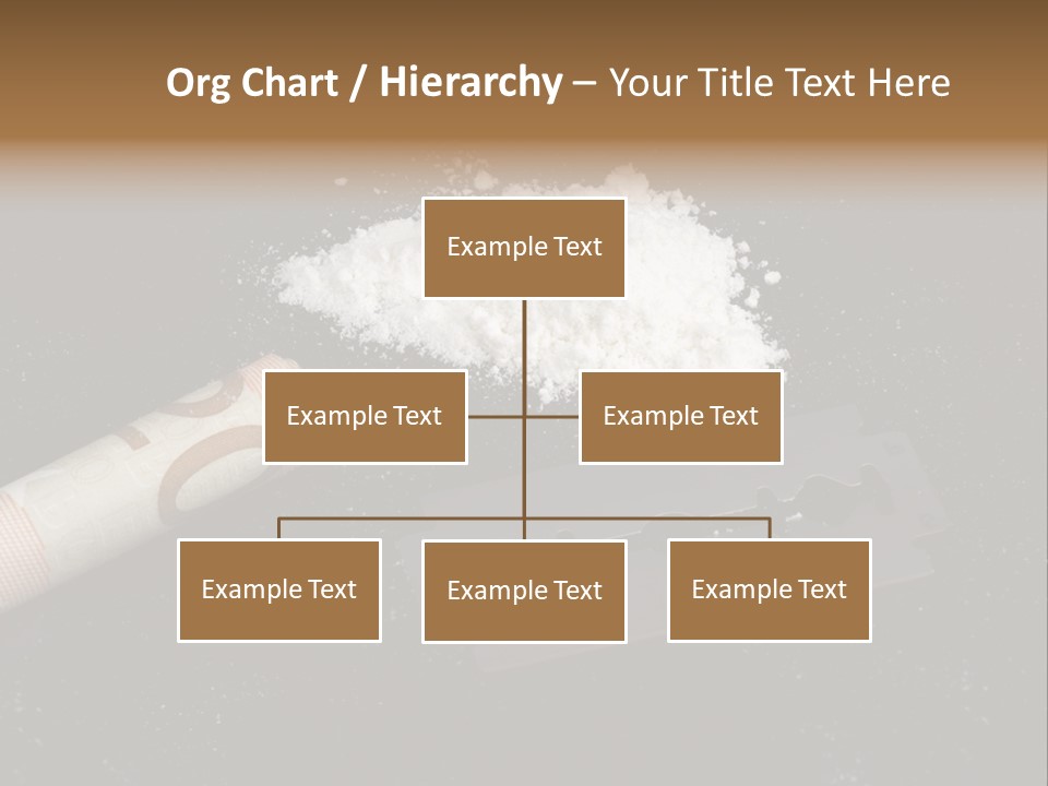 A Knife And Some White Powder On A Table PowerPoint Template