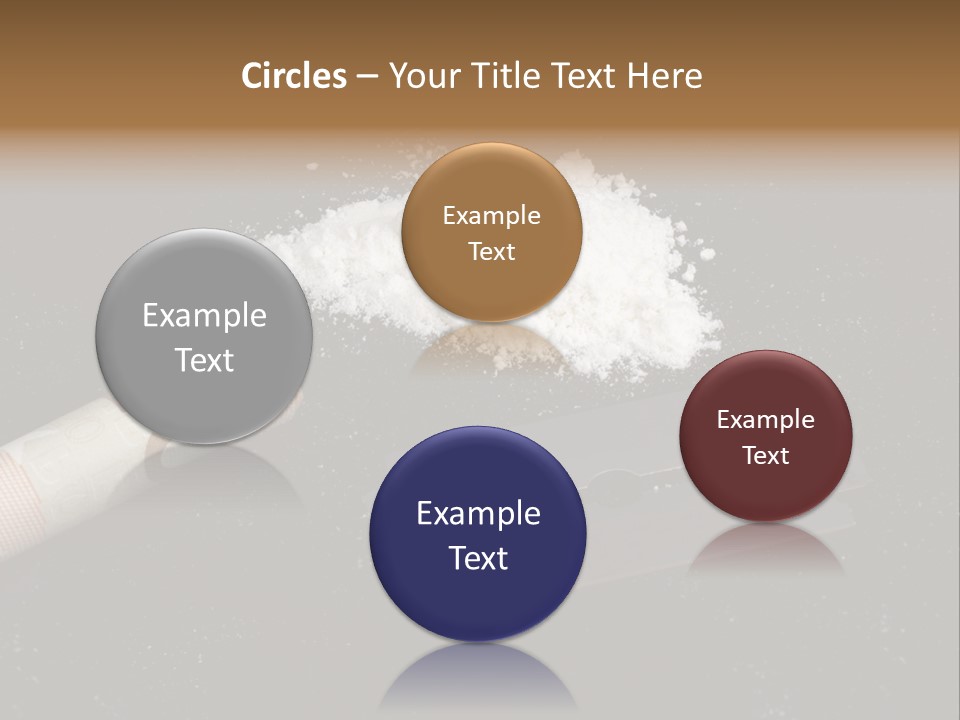 A Knife And Some White Powder On A Table PowerPoint Template