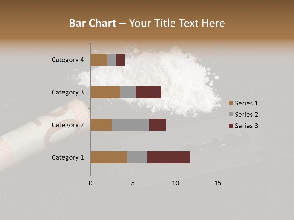 A Knife And Some White Powder On A Table PowerPoint Template