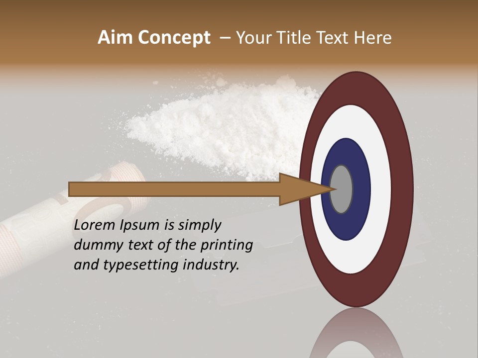 A Knife And Some White Powder On A Table PowerPoint Template