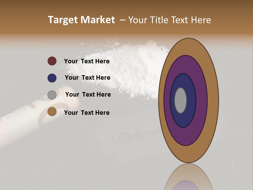 A Knife And Some White Powder On A Table PowerPoint Template