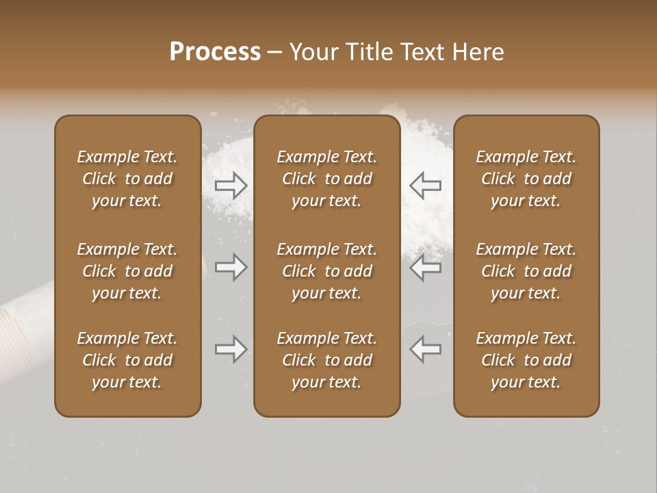 A Knife And Some White Powder On A Table PowerPoint Template