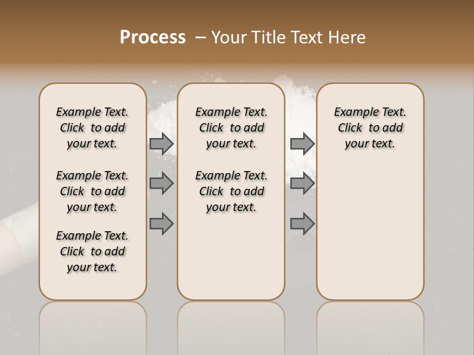 A Knife And Some White Powder On A Table PowerPoint Template