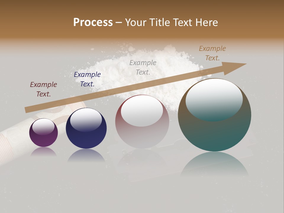 A Knife And Some White Powder On A Table PowerPoint Template