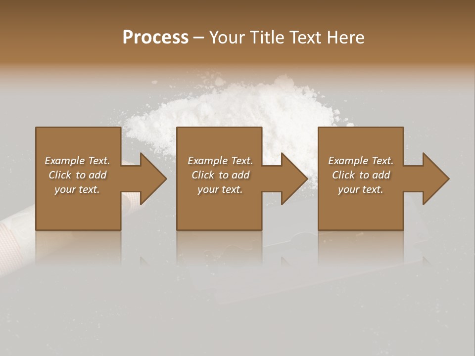 A Knife And Some White Powder On A Table PowerPoint Template