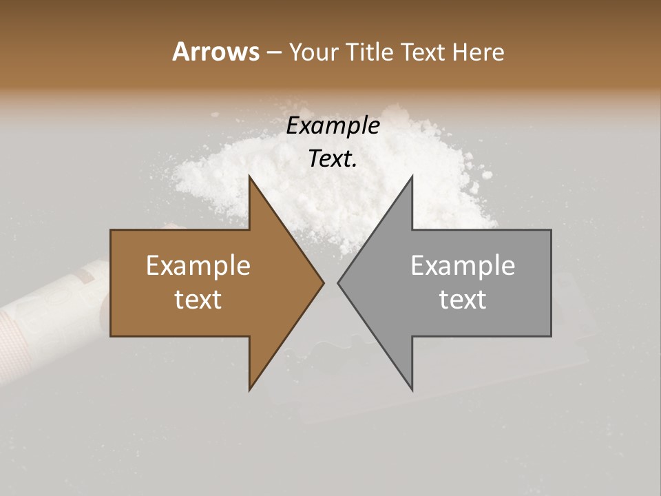 A Knife And Some White Powder On A Table PowerPoint Template