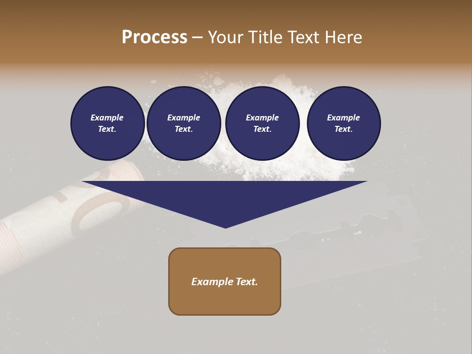 A Knife And Some White Powder On A Table PowerPoint Template