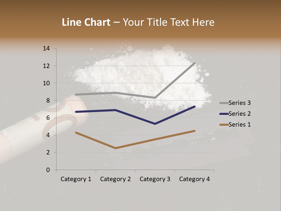 A Knife And Some White Powder On A Table PowerPoint Template