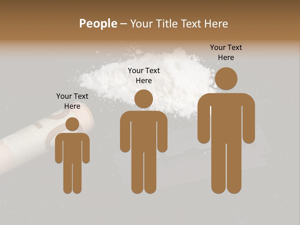 A Knife And Some White Powder On A Table PowerPoint Template