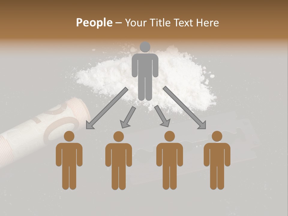 A Knife And Some White Powder On A Table PowerPoint Template