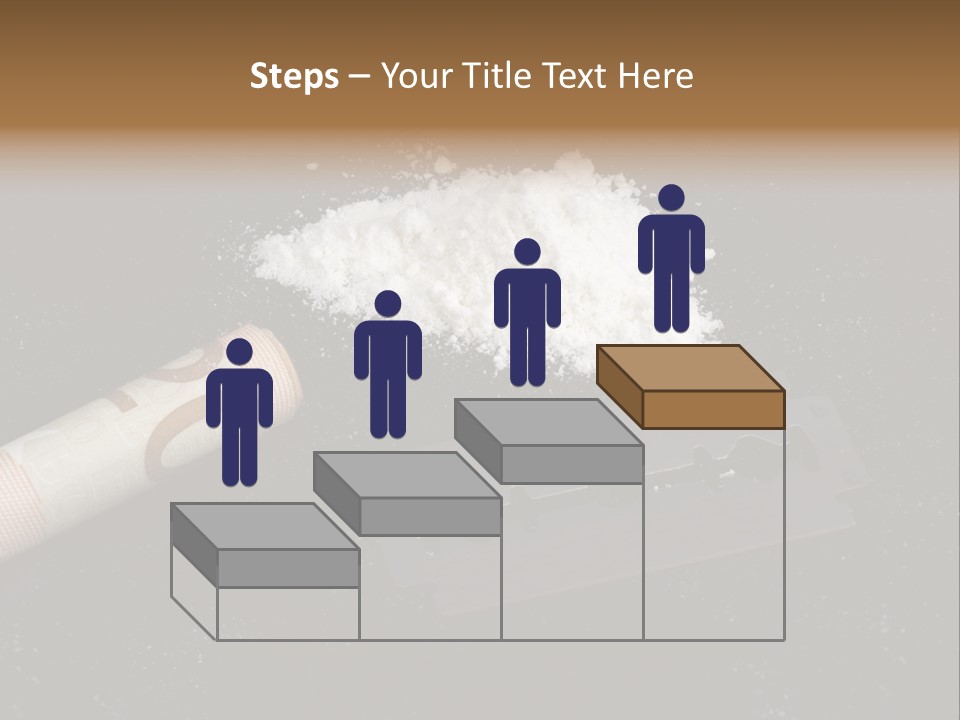 A Knife And Some White Powder On A Table PowerPoint Template