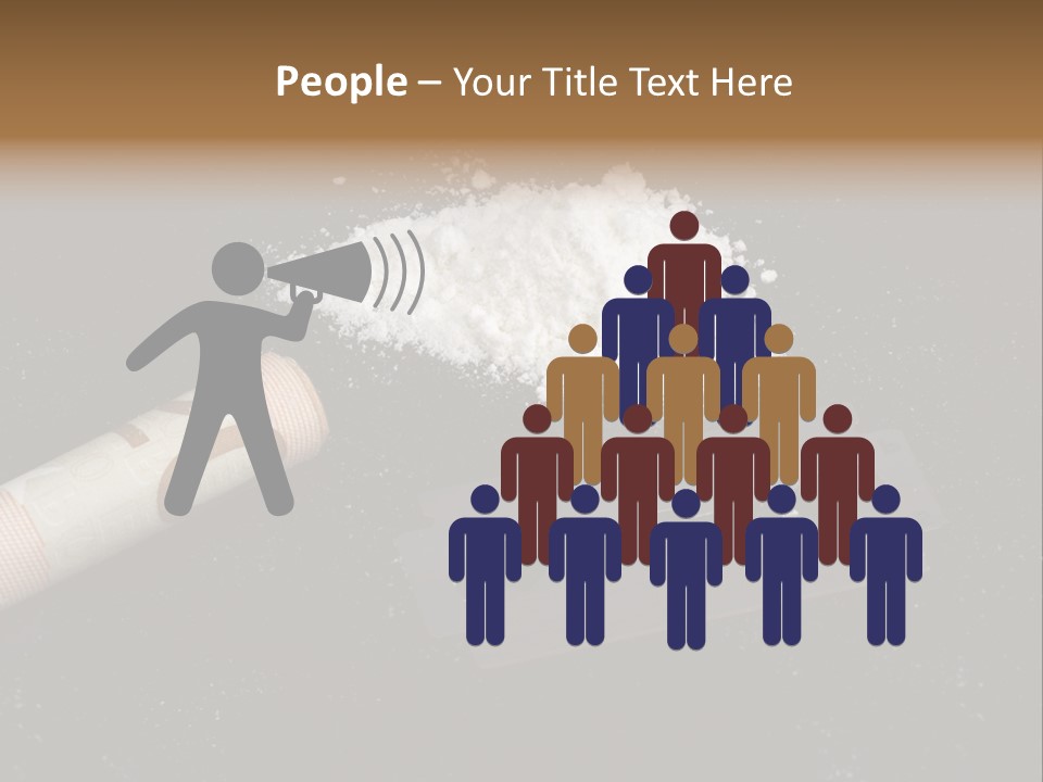 A Knife And Some White Powder On A Table PowerPoint Template