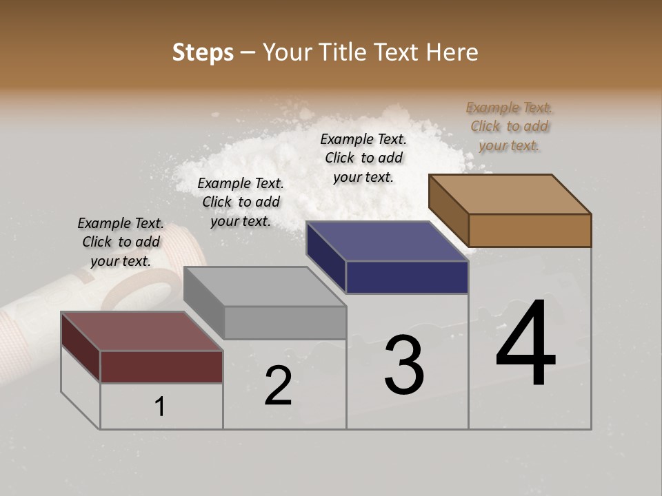 A Knife And Some White Powder On A Table PowerPoint Template