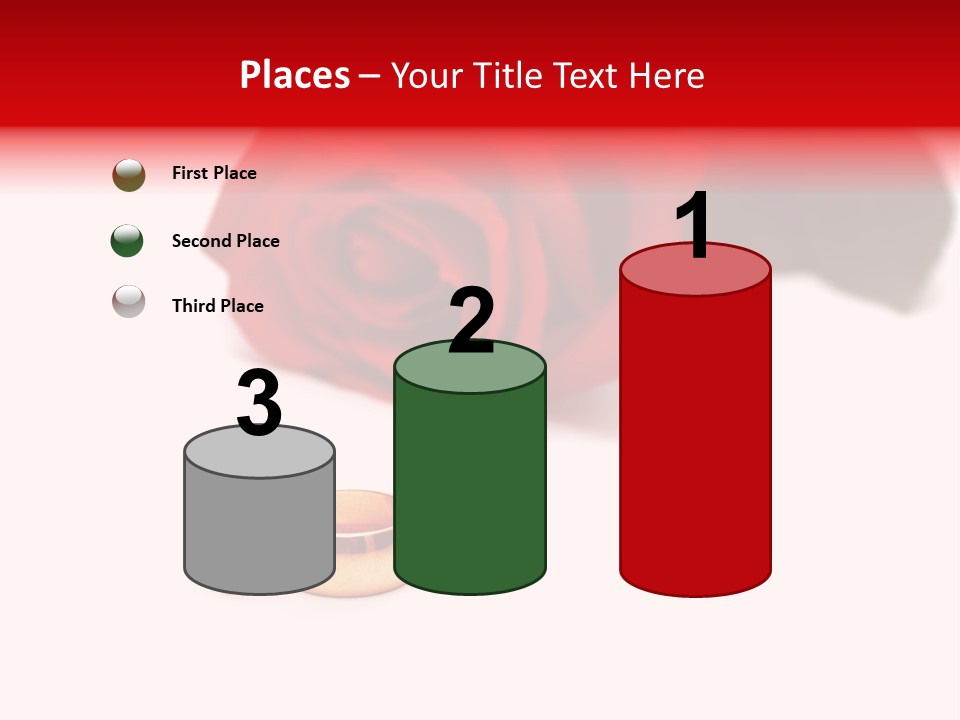 Wedding Rings And Rose At The Background PowerPoint Template