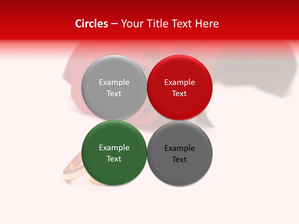 Wedding Rings And Rose At The Background PowerPoint Template