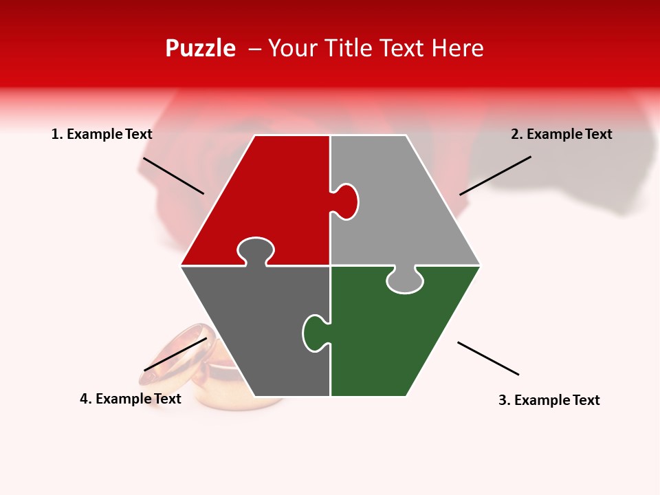 Wedding Rings And Rose At The Background PowerPoint Template