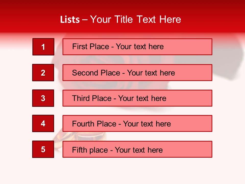 Wedding Rings And Rose At The Background PowerPoint Template